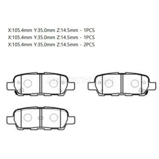 Колодки тормозные зад NISSAN J10 06-13 X-TRAIL T## 00- TIIDA C11 05-12 CTR