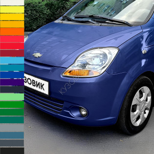 Бампер передний в цвет кузова Chevrolet Spark 2 (2005-2009) с отверстиями под птф